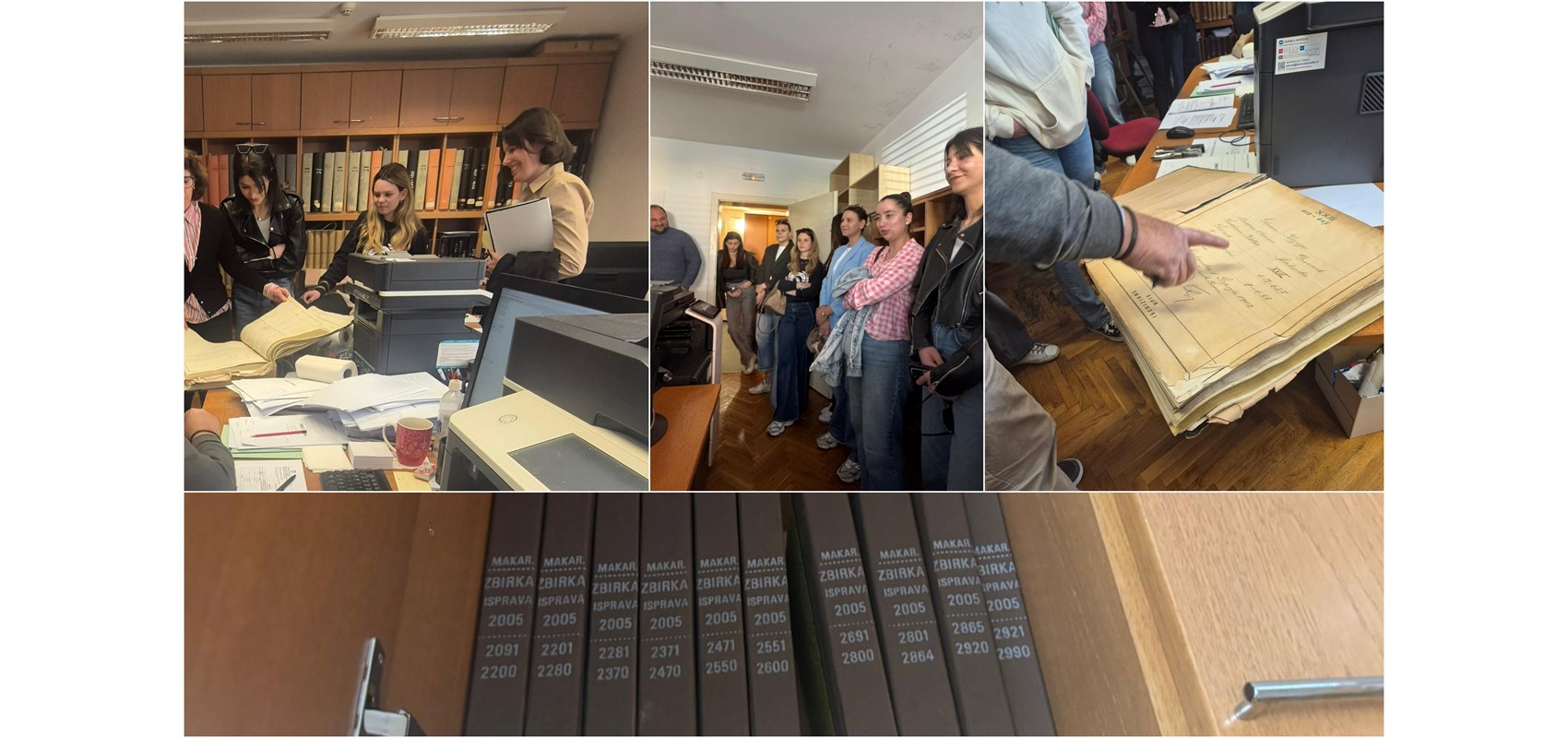 Studenti na terenskoj nastavi u zemljišnoknjižnom odjelu suda u Makarskoj